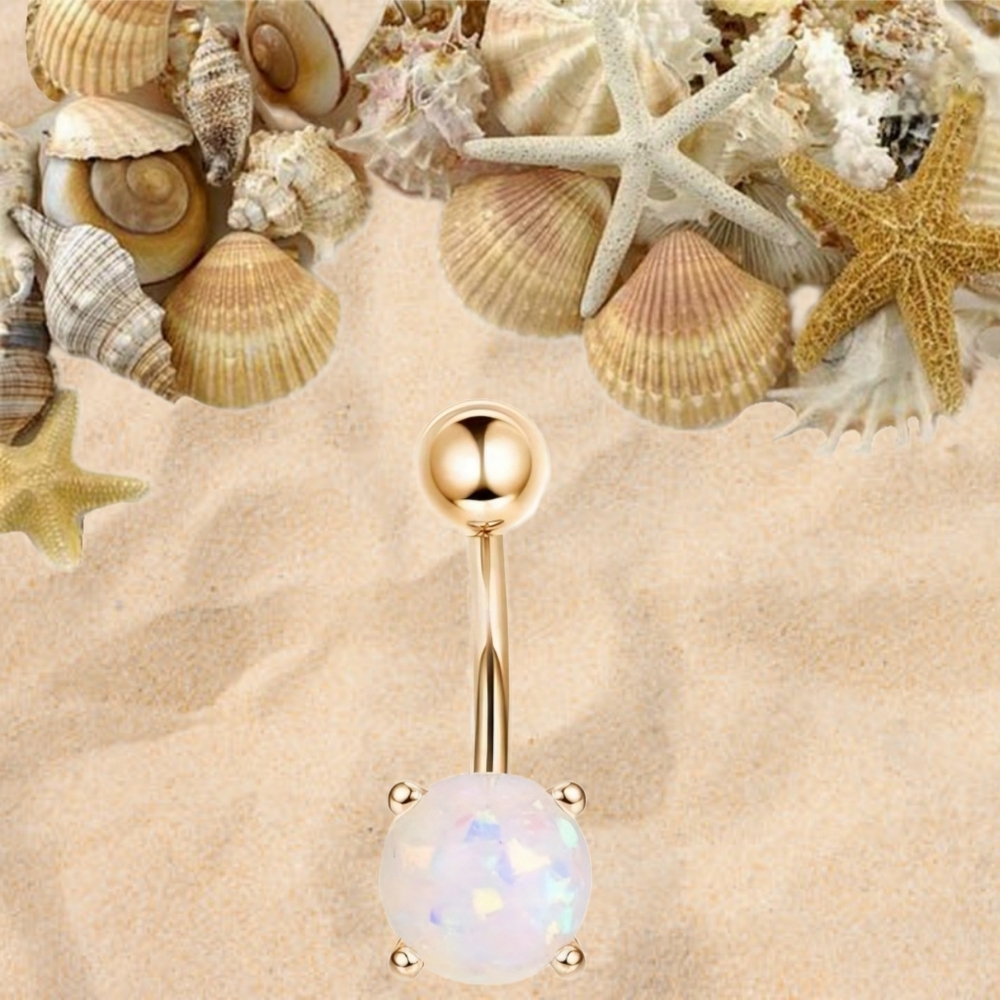 Body Jewelry -14G Belly Button Piercing Navel Ring for Women & Girls